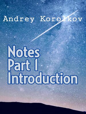 cover image of Notes. Part 1. Introduction